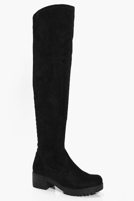 Charlotte Cleated Over The Knee Boot